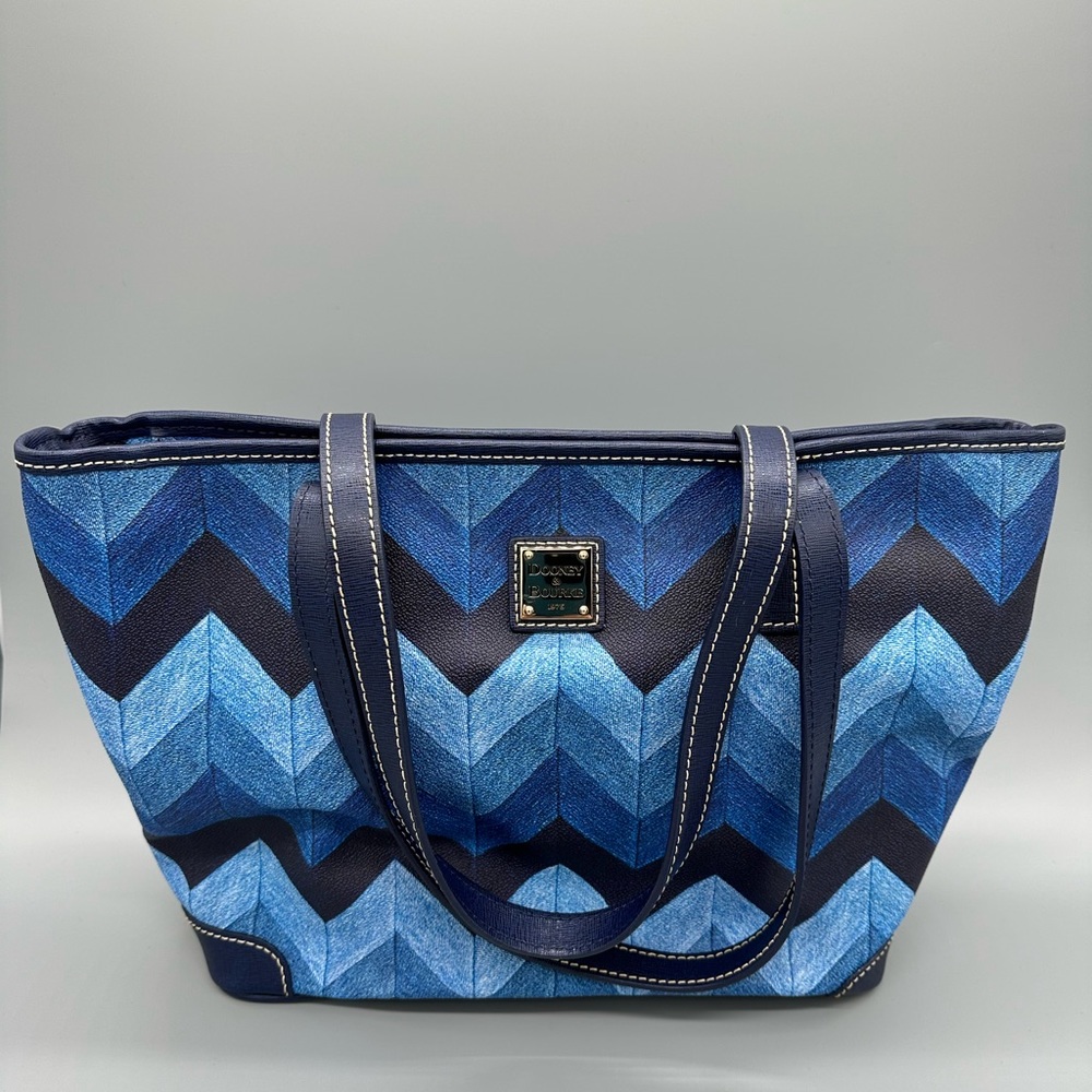 Dooney & Bourke Charleston Shopper, Denim Kendall Chevron